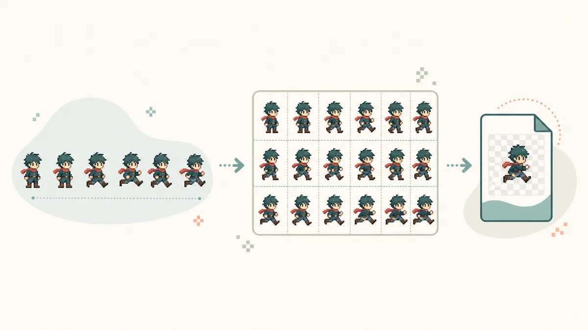 Asepriteで複数フレームを作り、スプライトシートとPNGに書き出す流れ